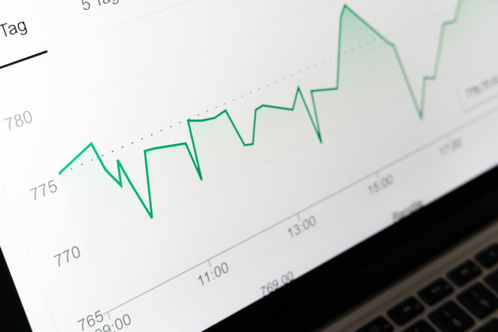 Stock image of investment charts